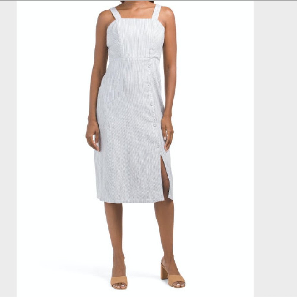 NWT Tahari Striped Linen Sundress, Size 6